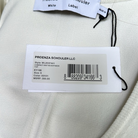PROENZA SCHOULER***White Knit Scoop Neck Top**Small $350 - Picture 10 of 10